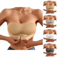 thumbnail image 1 of Strapless Bras for Women Front Closure Lightweight Breathable Push Up Lifting Wireless Bandeau Bra Tube Top, 1 of 5