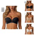 thumbnail image 1 of Strapless Bras for Women Front Closure Seamless Side Support Anti Sagging Push Up Bra with Detachable Strap, 1 of 4