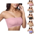 thumbnail image 1 of Strapless Bras for Women Plus Size Stretch Removable Pad Bralettes Bandeau Bra Tube Top, 1 of 4