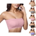 thumbnail image 1 of Strapless Bras for Women Plus Size Stretch Sweat Wicking Bandeau Bra with Removable Pads Tube Top, 1 of 5