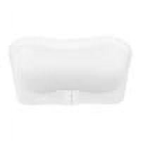 Strapless Bras for Women Push Up Non-Slip Bandeau Front Closure Gathering No Underwire Bottom Hem Everyday Comfort Tube Tops