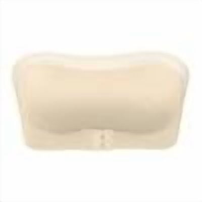 Strapless Bras for Women Push Up Non-Slip Bandeau Front Closure Gathering No Underwire Bottom Hem Everyday Comfort Tube Tops