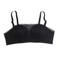 thumbnail image 1 of Strapless Bras for Women Wireless Lace Push Up Tube Top Bralette with Removable Strap Seamless Supportive Comfort Bra, Black, M, 1 of 3