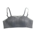thumbnail image 1 of Strapless Bras for Women Wireless Lace Push Up Tube Top Bralette with Removable Strap Seamless Supportive Comfort Bra, Gray, S, 1 of 3