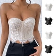 thumbnail image 1 of Strapless Corset Top for Women Sexy Floral Lace Bustier Going Out Renaissance Corset Overbust Top, 1 of 7
