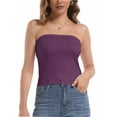thumbnail image 1 of Strapless Crop Tube Tops for Women Solid Color Trendy Sexy Cami Tops, 1 of 4