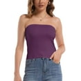 thumbnail image 1 of Strapless Crop Tube Tops for Women Solid Color Trendy Sexy Cami Tops, 1 of 4