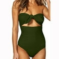 thumbnail image 1 of Strapless Cut-Out Tummy Control High-Waisted One-Piece Swimsuit, 1 of 2