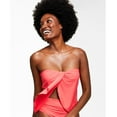 thumbnail image 1 of Vince Camuto Women's Strapless Draped Tankini Top (S, Watermelon), 1 of 2