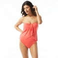 thumbnail image 1 of Vince Camuto Women's Strapless Draped Tankini Top (XS, Watermelon), 1 of 2