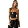 thumbnail image 1 of Strapless Fitted Crop Top with Back Gathering, 1 of 6