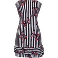 thumbnail image 1 of Strapless Jersey Striped Bow Print Ruffle Tube Mini Dress Sundress, 3X, Pink-Bows, 1 of 1