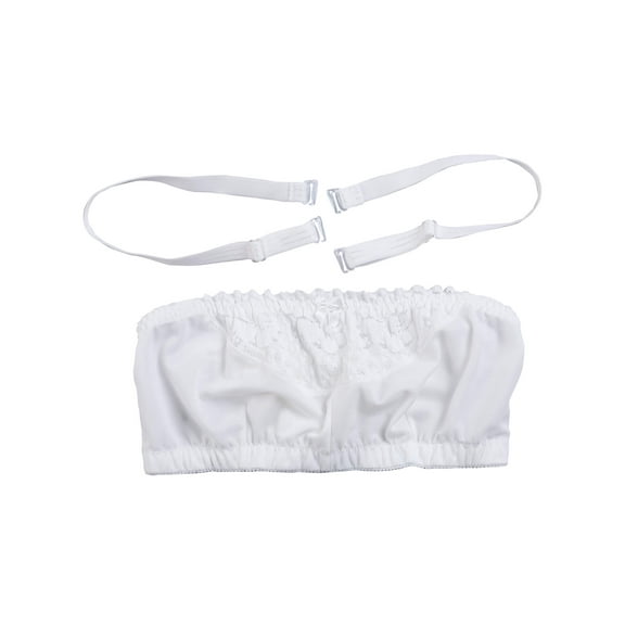 Strapless Lace Bra, White, 38