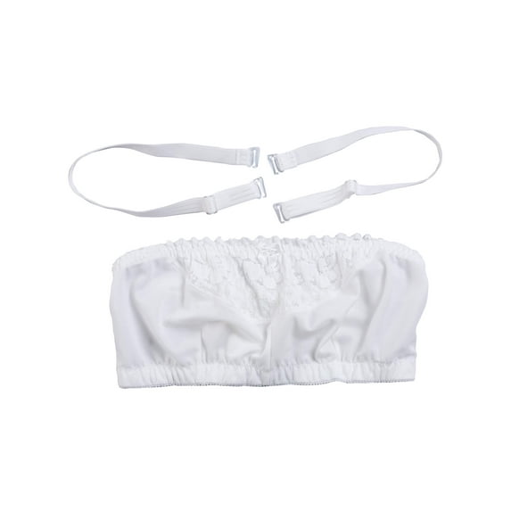 Strapless Lace Bra, White, 46