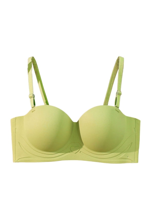 Strapless Push Up Bra for Women Comfortable Wireless Demi Cup Seamless Backless Lingerie Soft Support Everyday Wear