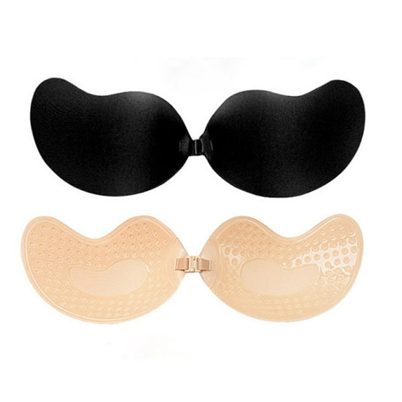 Strapless Push Up Bras For Women Sticky Bra Backless Adhesive Bras Invisible Push Up Stick On Bras For Women Dresses 2 Pair Reusable