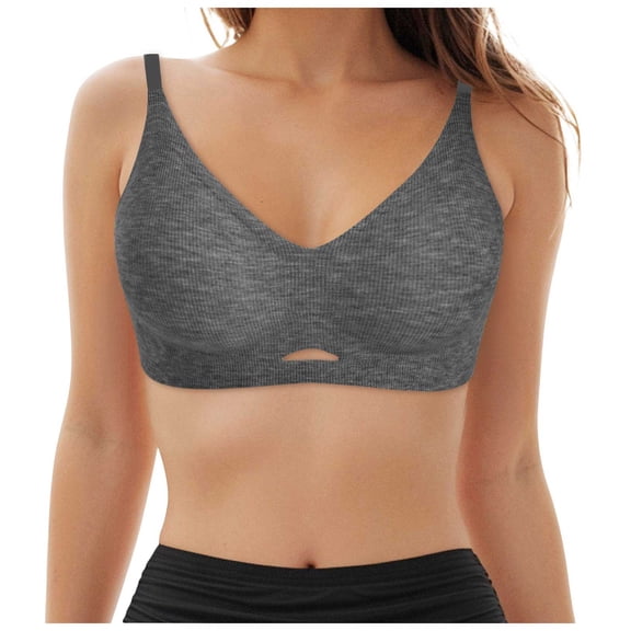 Strapless Push Up Bras for Women Women's Wireless Bras Full Coverage Seamless Supportive, Back Smoothing T-Shirt Bra with Padded Everyday Bra