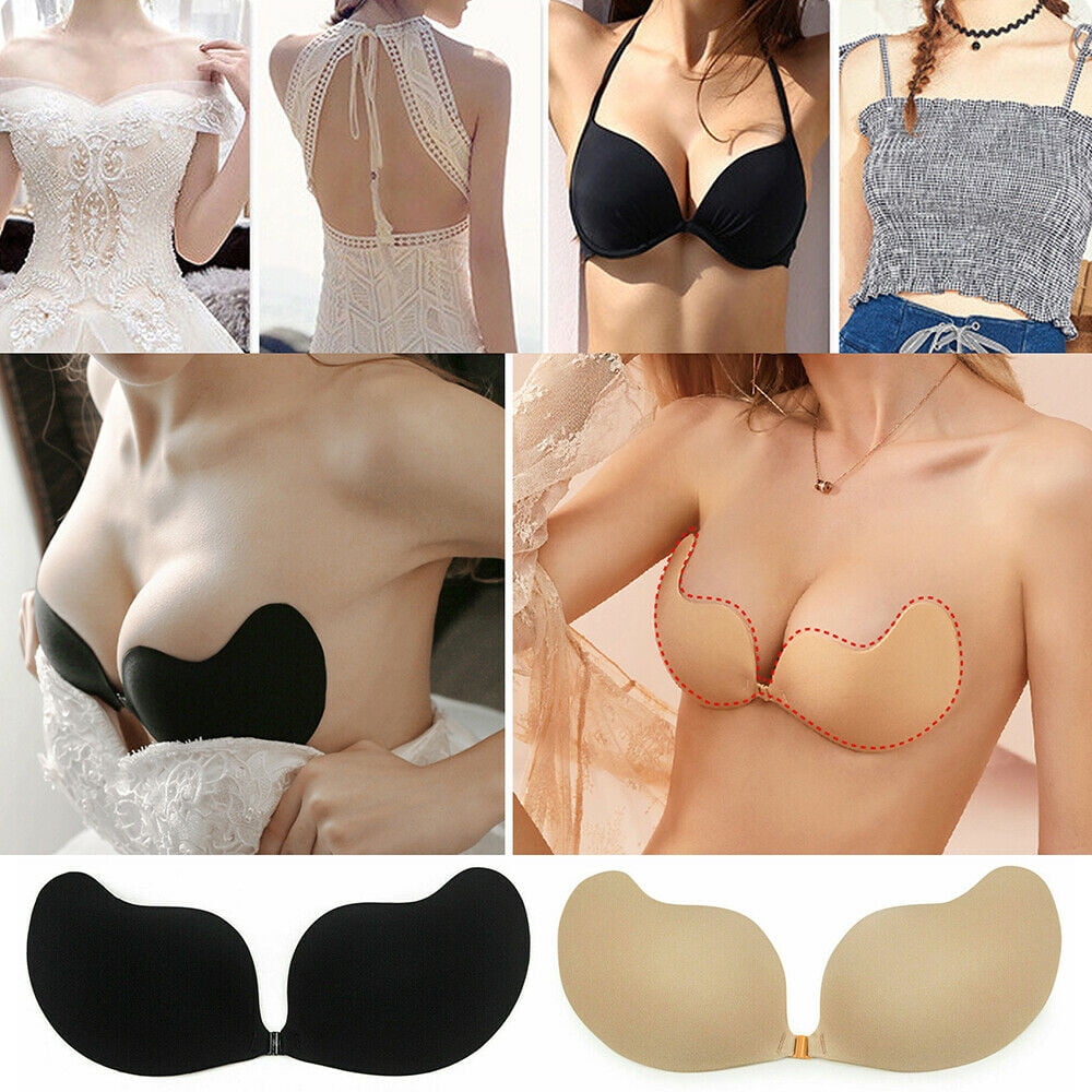 Backless Bra Strapless Adhesive Invisible Push Up Brassiere