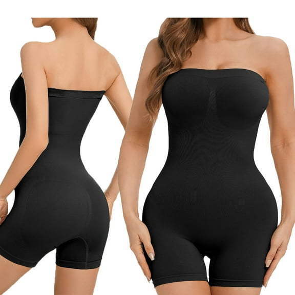 Strapless Shapewear Bodysuit for Women Under Dress Seamless Tummy Control Full Body Shaper Bodysuit,limming Butt Lifter