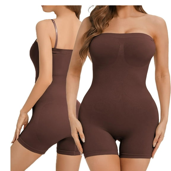 Strapless Shapewear Bodysuit for Women Under Dress Seamless Tummy Control Full Body Shaper Bodysuit,limming Butt Lifter