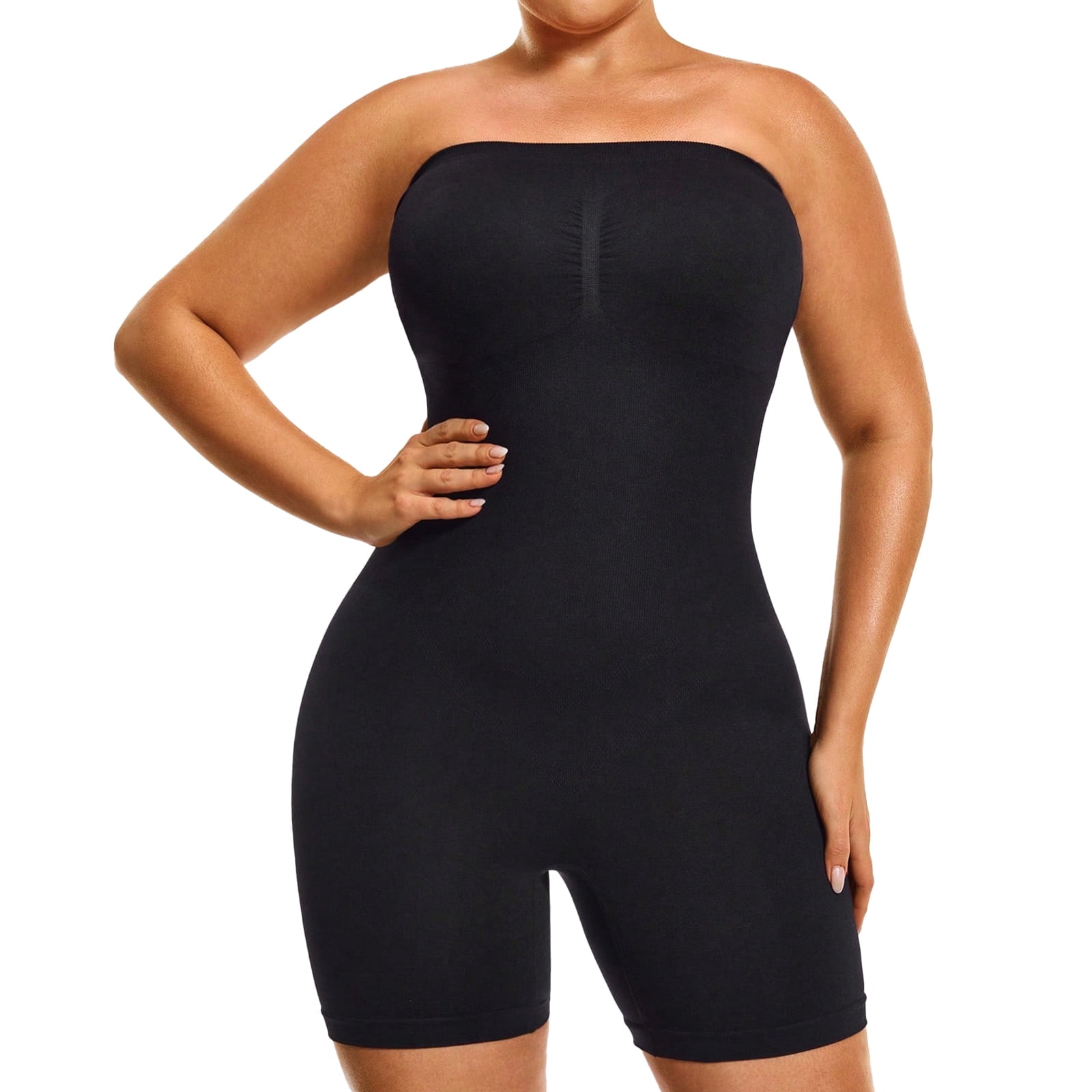 Strapless Shortie Bodysuit for Women Tummy Control Shapewear Seamless ...