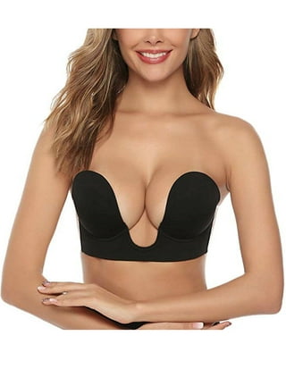 amousa Underwear Women's Sticky Boobs Breast Lift Silicone Push Up Hollow  Out Sexy Bra