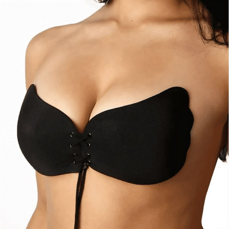 Strapless Sticky Push Up Bra for Cleavage Backless Invisible Stick On 