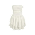 thumbnail image 1 of Strapless Textured Ruffle Mini Dress, 1 of 9