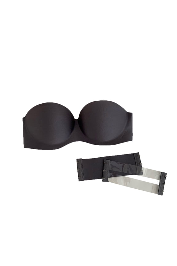 Strapless Underwire Free Bra for Small Gathering Beauty Back Support Girls Casual Wear, B/34/75AB, Grey