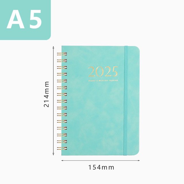 Strapped Notebook Calendar Notebook Diary 2025 Plan Schedule Weekly