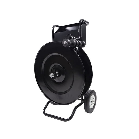 Strapping Cart & Coil Banding Dispenser for Poly (PP), Plastic - 8" or 16" Core Size & Advanced Roller Brake System - Steel Banding Strapping Cart Packaging - Tray for Tools
