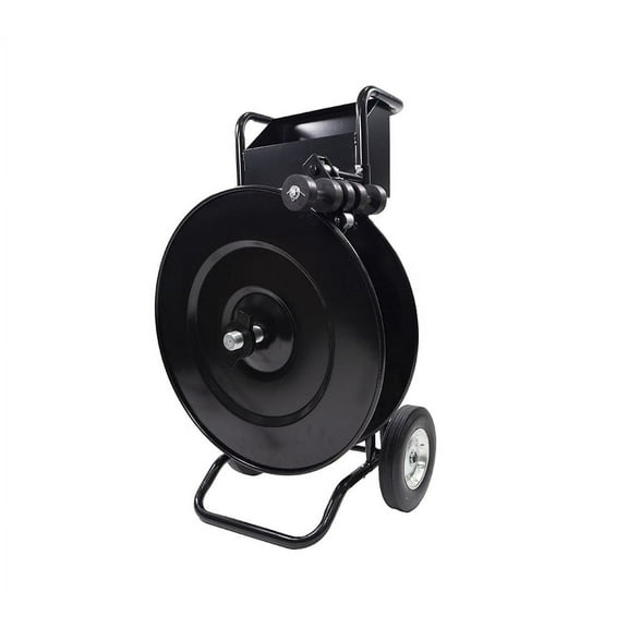 Strapping Cart & Coil Banding Dispenser for Poly (PP), Plastic - 8" or 16" Core Size & Advanced Roller Brake System - Steel Banding Strapping Cart Packaging - Tray for Tools
