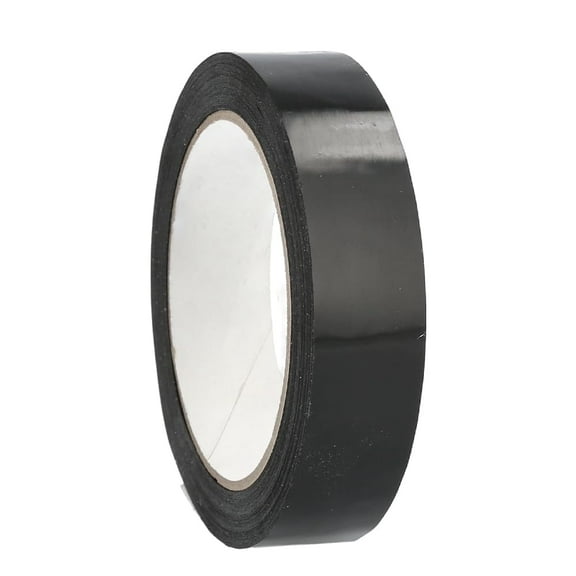 PSBM Black Strapping Tape, 1/2" x 60 Yds, 2.8 Mil, 144 Rolls, Black Adhesive for Box Reinforcement & Bundling