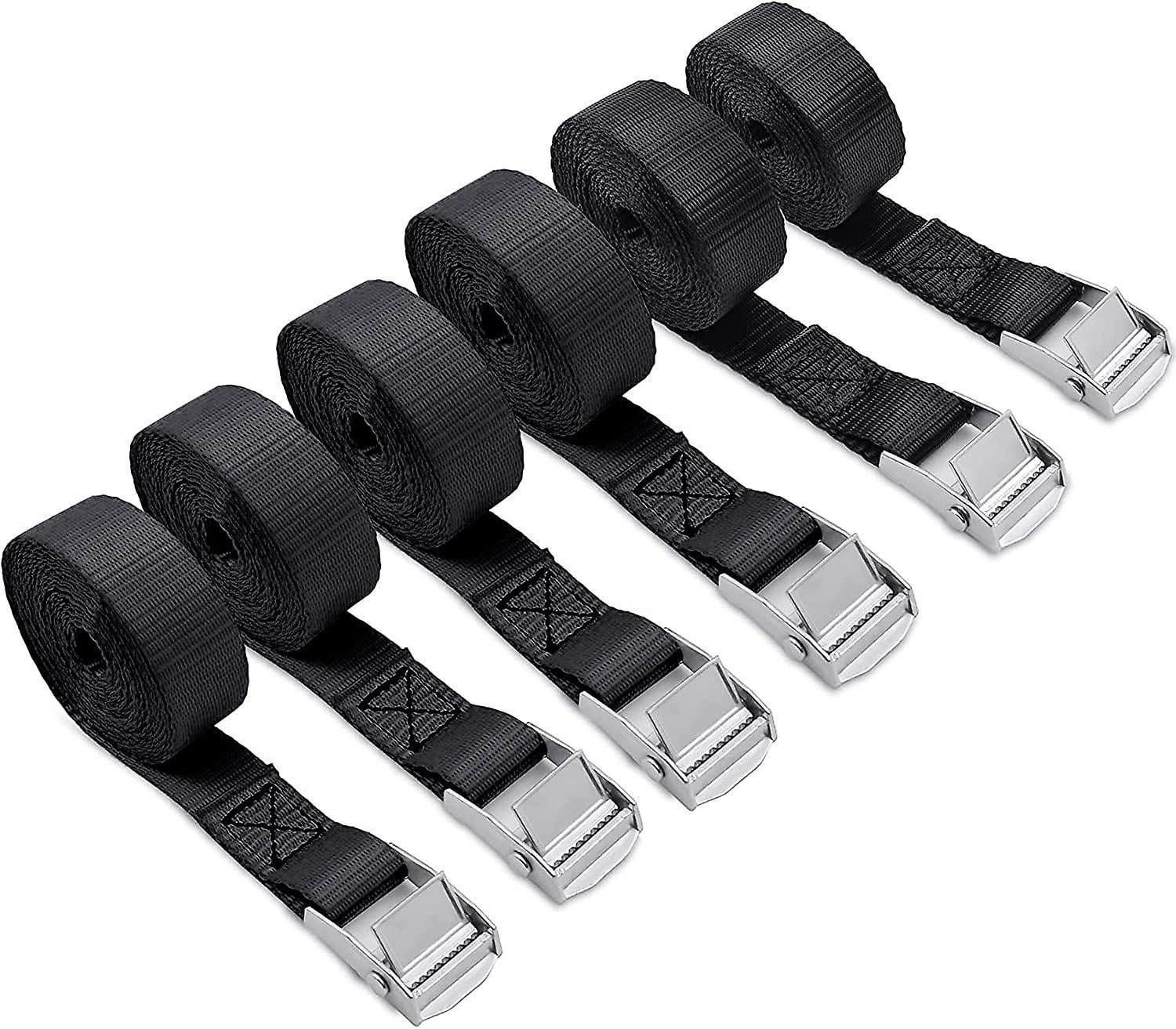Strapping straps 1m - 6 straps, short, black, with clip lock, suitable ...