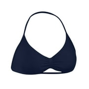 Strappy Backless Sports Bralettes Halter Neck Bra - No Underwire Halter Top for Workout & Swim, High Support Push Up Bikini