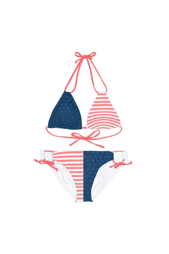Strappy Bikini Set (AOP) 4TH OF JULY