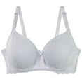 thumbnail image 1 of Strappy Bra Women Full-Coverage Bra Feature V-Neck Bralette Bra Style W-17 White M, 1 of 6