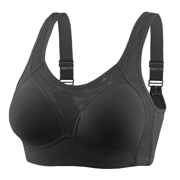Strappy Bra Women Pullover Bra Feature V-Neck Push-up Bra Style W-1027 Black XL