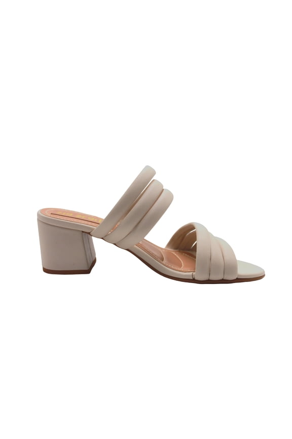 Strappy Off White Heeled Sandals
