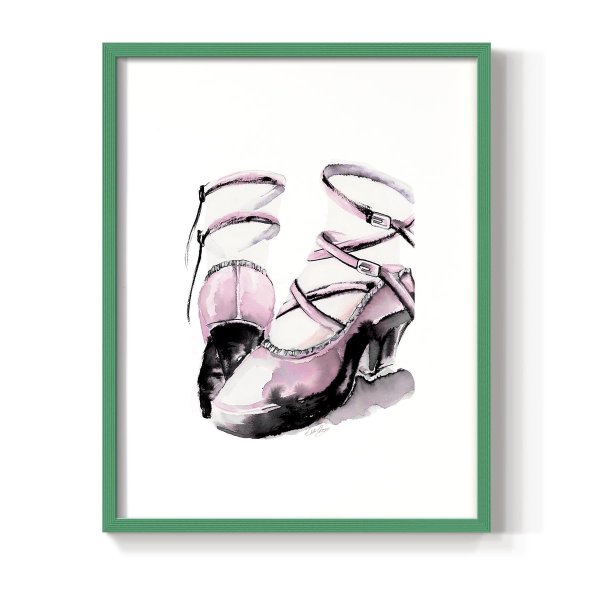 Strappy Platform in Paper Solid Wood 11 x 14 Framed Print