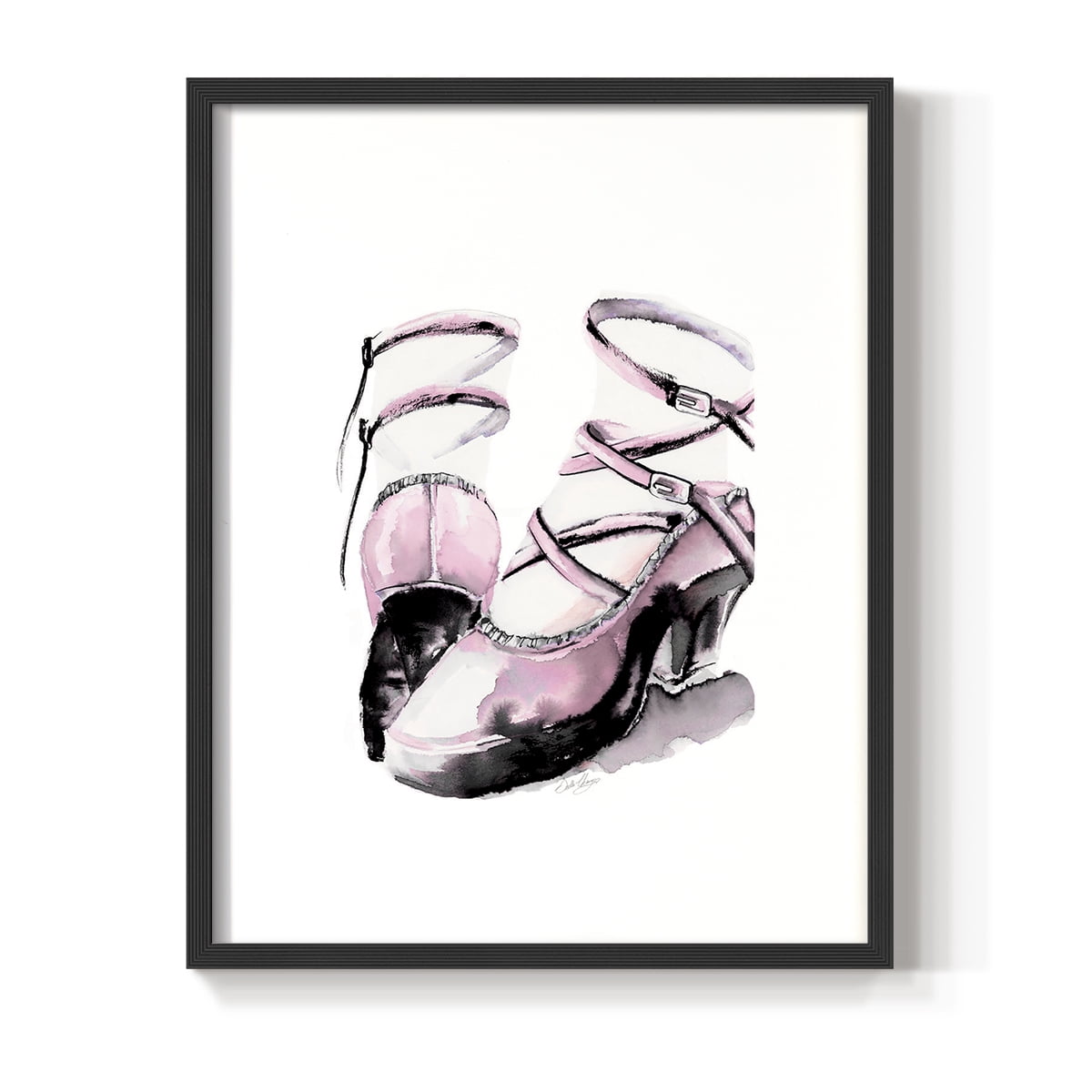 Strappy Platform in Paper Solid Wood 16 x 20 Framed Print