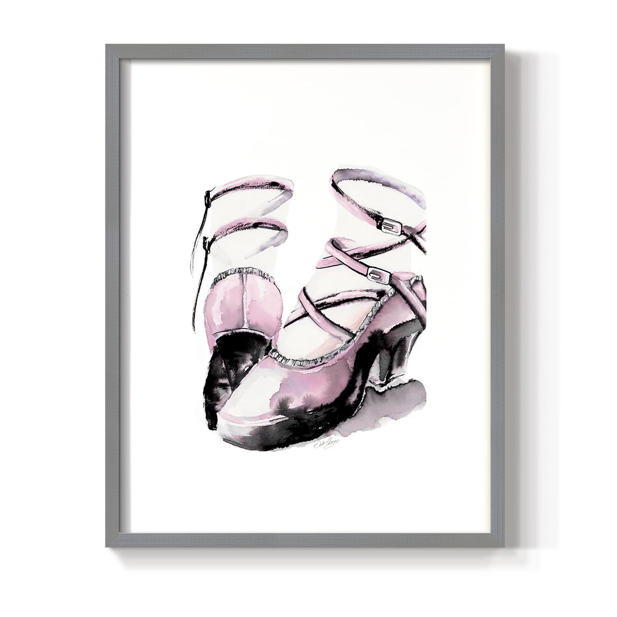 Strappy Platform in Paper Solid Wood 22 x 28 Framed Print