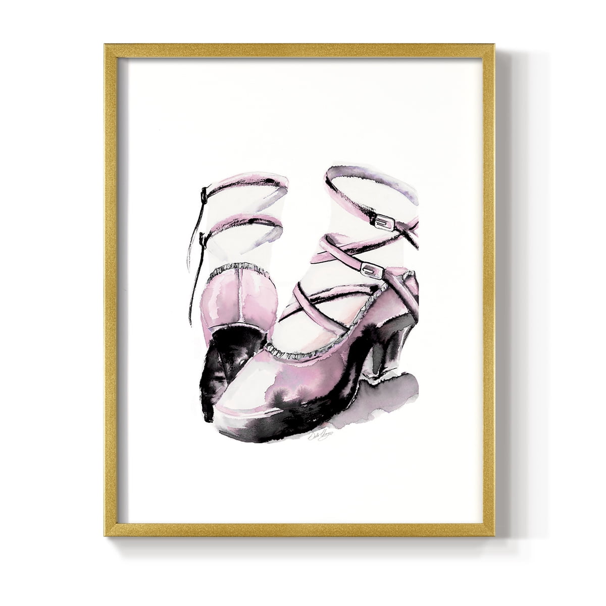 Strappy Platform in Paper Solid Wood 22 x 28 Framed Print