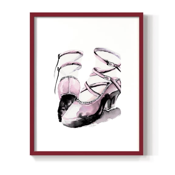 Strappy Platform in Paper Solid Wood 8 x 10 Framed Print