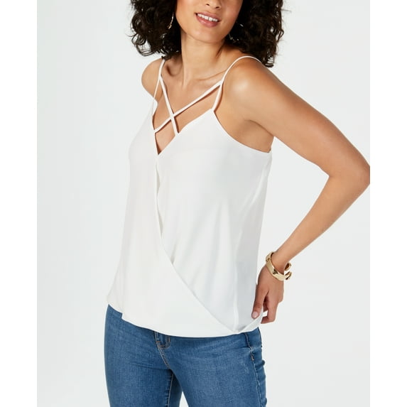 Strappy-Trim Tank Top White M
