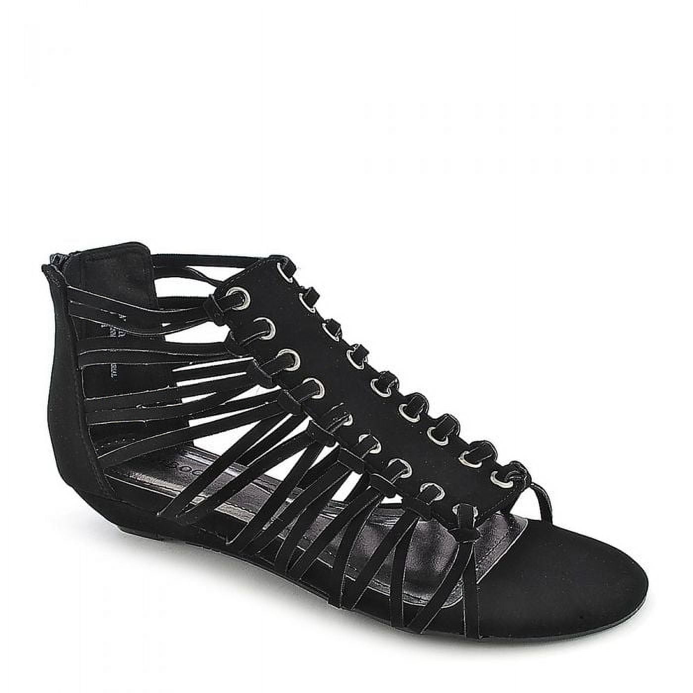 Black Strappy Low Heel Sandals In Extra Wide EEE Fit | Yours Clothing