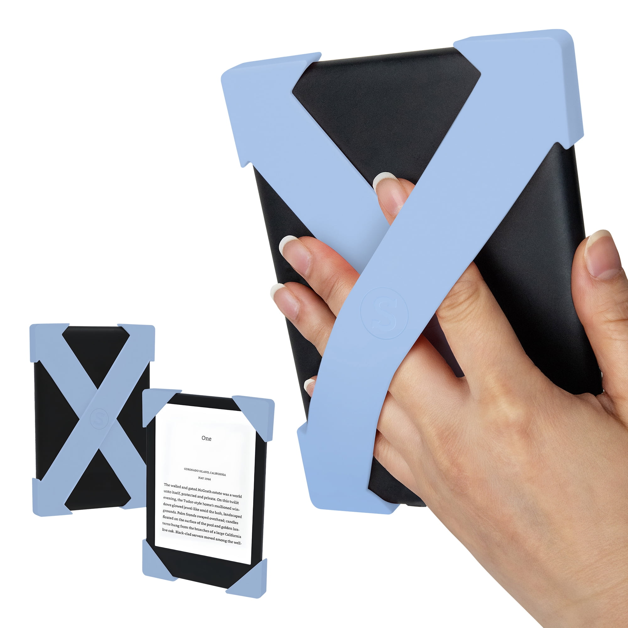 Strapsicle E-reader Cross Straps for Select Kindle and Kobo Devices, Large (Bondi Blue)