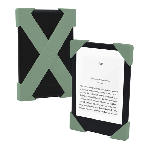 Strapsicle E-reader Cross Straps for Select Kindle and Kobo Devices, Medium (Sage Green)