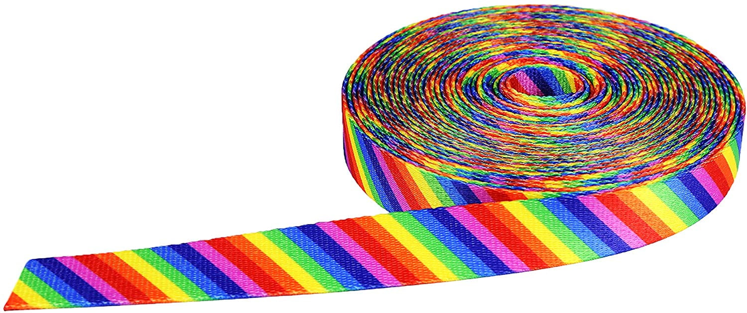 Strapworks 1 Inch x 10 Yards Low Stretch Polyester Webbing Patterned