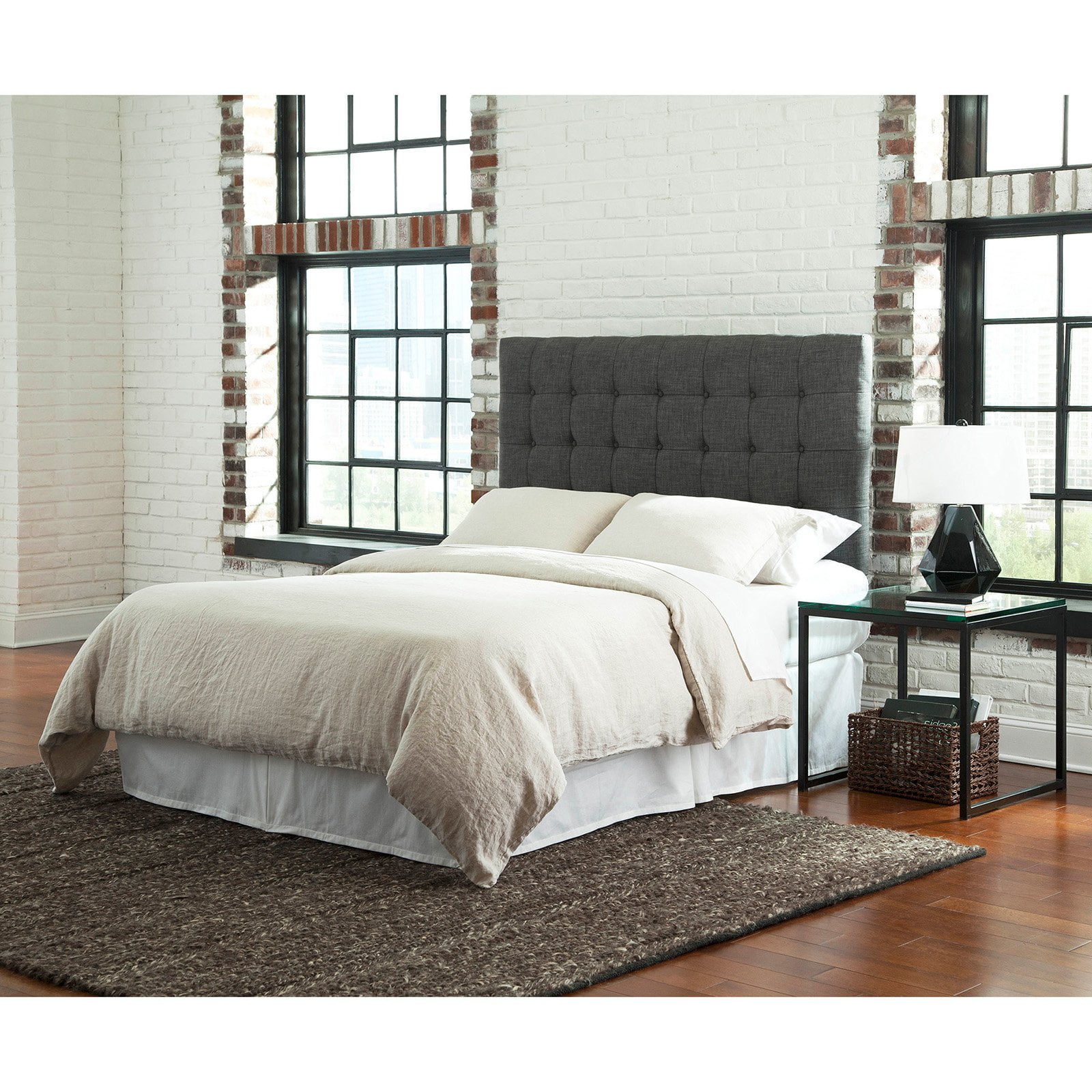 Strasbourg ButtonTuft Upholstered Headboard with Adjustable Height